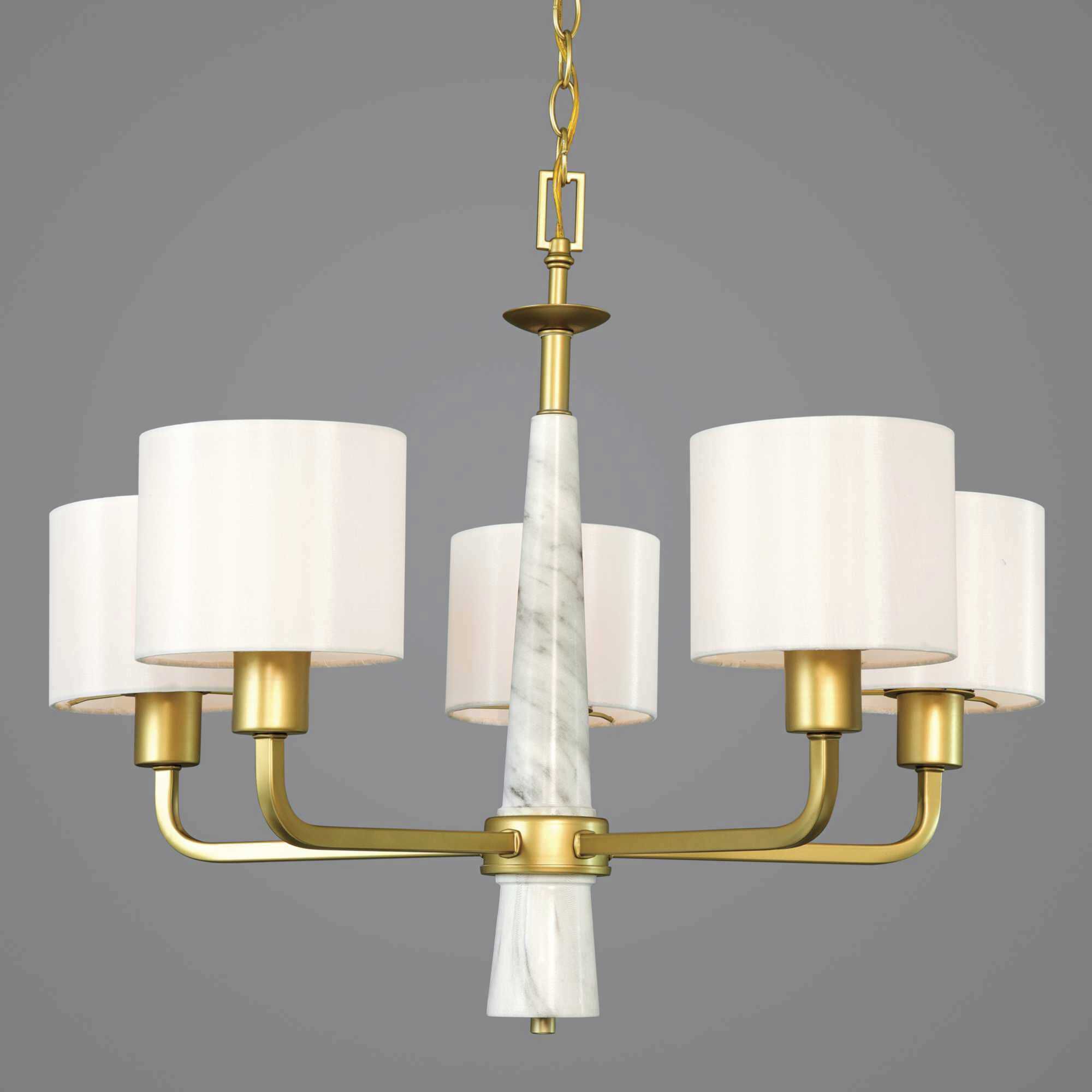 Santa Barbara 5 Light 27 inch Vintage Gold Chandelier Ceiling Light, Design Series